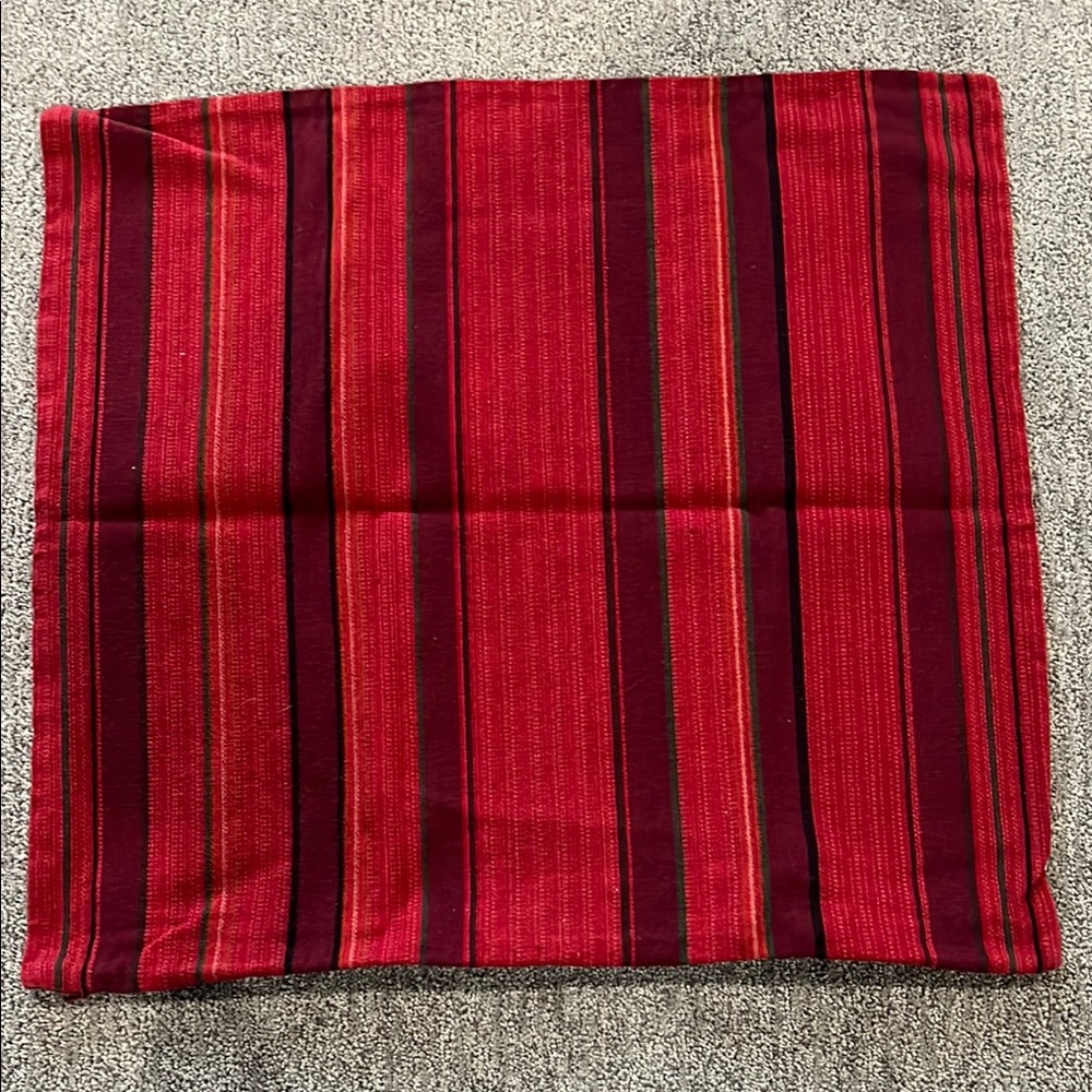 Pottery Barn Red Striped Accent Pillow Cover